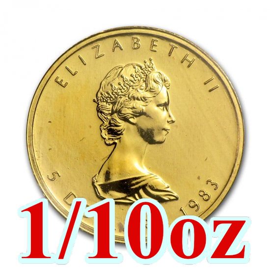 1986 カナダ メイプル金貨1/10オンス 新品未使用 - 野口コイン株式会社