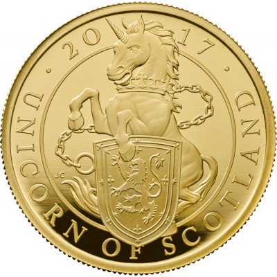 2017 イギリス 1 オンス プルーフ 金貨 クィーンズビースト (The Lion) 箱とクリアケース付き 【Proof】 新品未使用 -  野口コイン株式会社