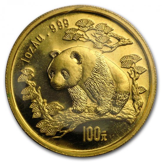 1997 中国 パンダ金貨１オンス スモールデート 新品未使用 - 野口