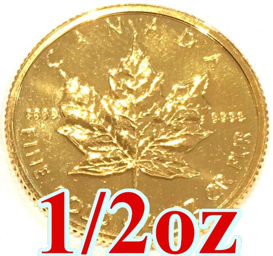 新品未使用 1988 カナダ メイプル金貨 1/2オンス 25mmクリアーケース付き - 野口コイン株式会社 ウィーン金貨、プラチナウィーン