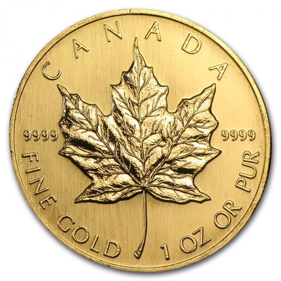 1993 カナダ メイプル金貨１オンス（30mmクリアケース付き） - 野口