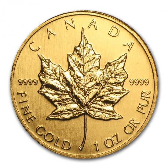 1991 カナダ メイプル金貨１オンス（30mmクリアケース付き ...