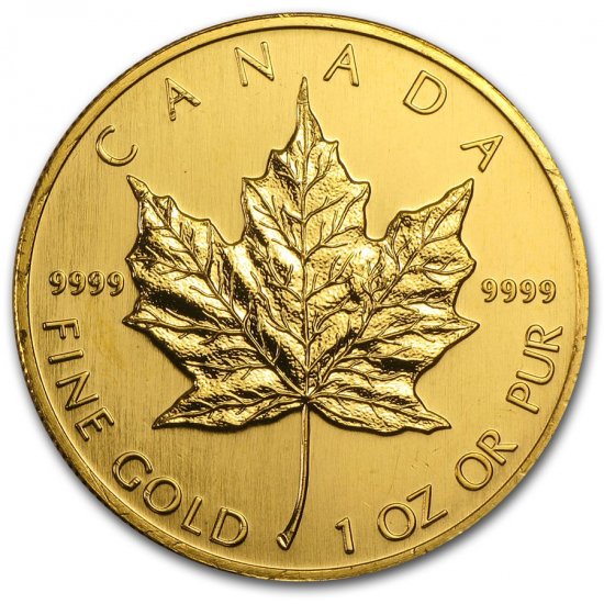 1991 カナダ メイプル金貨１オンス（30mmクリアケース付き） - 野口 