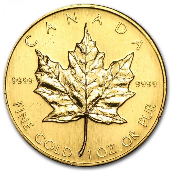 1991 カナダ メイプル金貨１オンス（30mmクリアケース付き） - 野口コイン株式会社