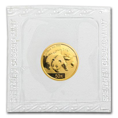 2008 中国 パンダ金貨1/10オンス新品未使用 - 野口コイン株式会社