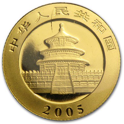 2005 中国 パンダ金貨1/10オンス新品未使用 - 野口コイン株式会社