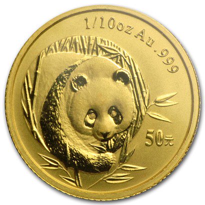 2003 中国 パンダ金貨1/10オンス新品未使用 - 野口コイン株式会社