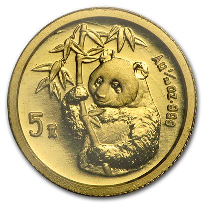 1995 中国 パンダ金貨 1/20オンス 5元 スモールデート 新品未使用 - 野口コイン株式会社