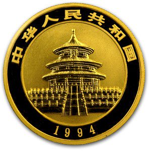 1994 中国 パンダ金貨 1/20オンス 5元 ラージデート 新品未使用 - 野口コイン株式会社