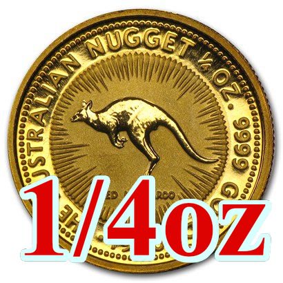 1990 オーストラリア、カンガルー金貨 1/4オンス クリアケース付き ...