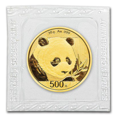 2018年 中国 パンダ金貨 30 グラム 500元 新品未使用 - 野口コイン ...