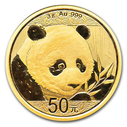 2018年 中国 パンダ金貨 3グラム 50元 新品未使用 - 野口コイン株式会社
