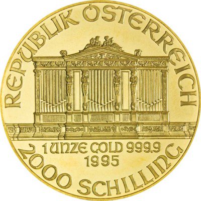 1995 オーストリア ウィーン金貨 1オンス（37mmクリアケース付き