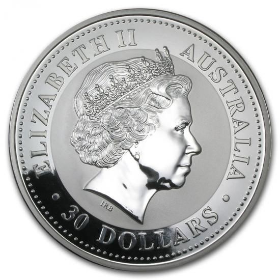 未使用品】2002 オーストラリア 干支 馬 銀貨 1KG 貨幣