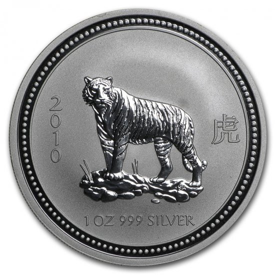 オーストラリア 2010年 Tiger 虎 1オンス銀貨-