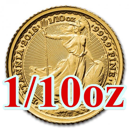 2018 イギリス ブリタニア金貨1/10オンス 新品未使用 - 野口コイン株式会社