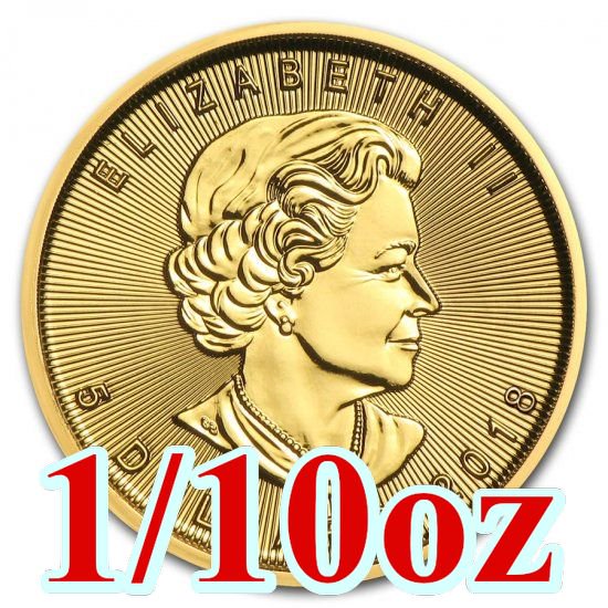 1986 カナダ メイプル金貨1/10オンス 新品未使用 - 野口コイン株式会社