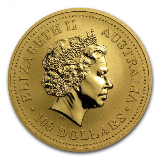 2001 オーストラリア、カンガルー金貨１オンス クリアケース付き 新品 
