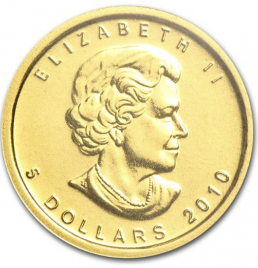 2001 カナダ メイプル金貨1/10オンス 16mmクリアーケース付き 新品未