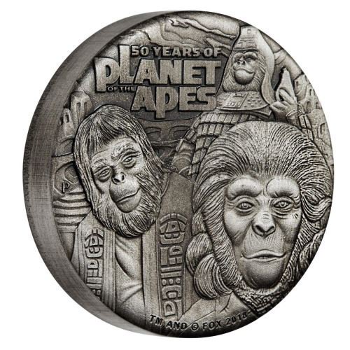 2018 オーストラリア 猿の惑星50周年 銀貨 2オンス アンティークコイン ...