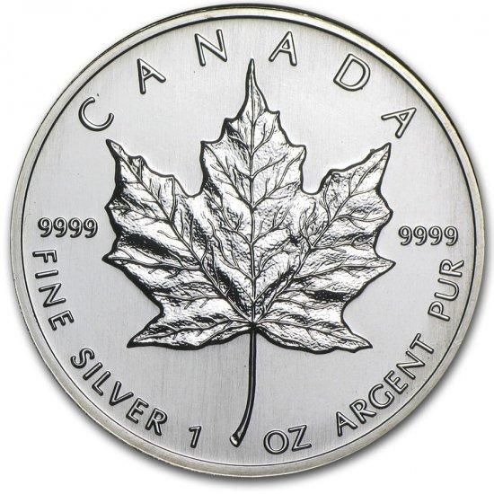 1996 カナダ メイプル銀貨 1オンス【38mmクリアケース付き