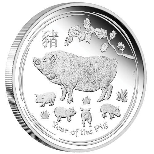 2019 オーストラリア 干支：亥(イノシシ)年 銀貨【4枚】セット 1オンス