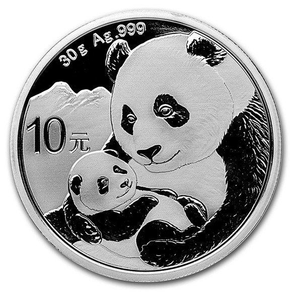 2020年中国10元パンダコイン、未使用鑑定書付き30g Ag999よろしくお願い致します