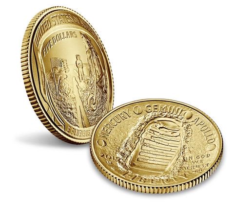 2019 アメリカ アポロ11号50周年記念 金貨 1/4オンス 箱とクリアケース付き 新品未使用 - 野口コイン株式会社