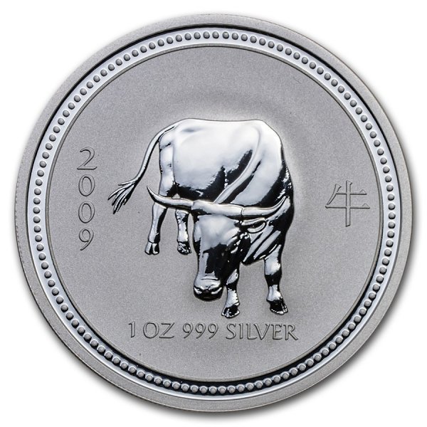 2009 オーストラリア 牛銀貨 (牛1頭) 1オンス クリアケース付き 新品未使用 - 野口コイン株式会社