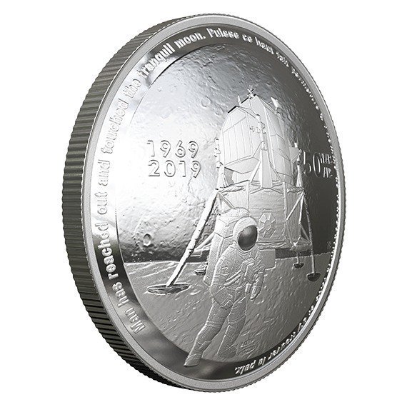 2019 カナダ アポロ11号月面着陸50周年記念 銀貨 1オンス ...