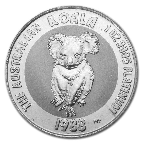 コアラ プラチナ硬貨 1/4 1988年