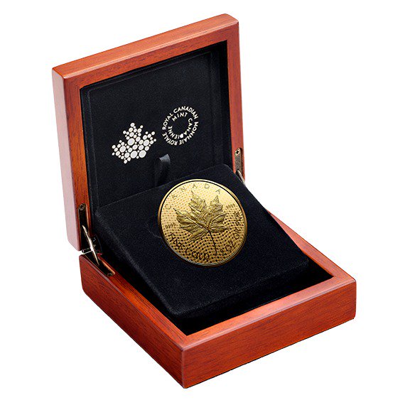 2019 カナダ メイプル金貨40周年記念 金貨 2オンス プルーフ 箱と 