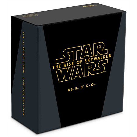 2019 ニウエ スター・ウォーズ/スカイウォーカーの夜明け：BB8 & D-O 25ドル金貨 1/4オンス プルーフ 箱とクリアケース付き  新品未使用 【Proof】 - 野口コイン株式会社