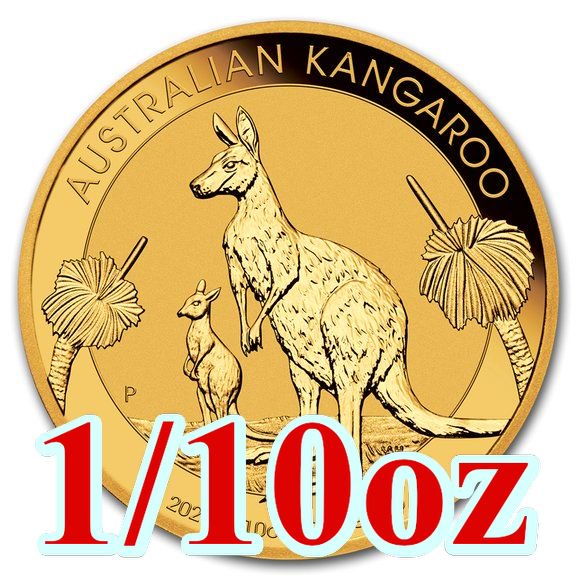 2020 オーストラリア カンガルー金貨 1/10オンス 17mmクリアケース付き