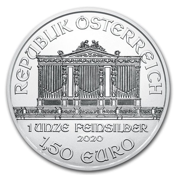 2020 オーストリア ウィーン銀貨 1オンス 37mmクリアケース付き 新品未 