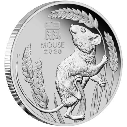 2020 オーストラリア 干支：子(ネズミ)年 100ドルプラチナ貨 1オンス
