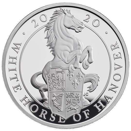 2020 イギリス クィーンズビースト：ハノーヴァーの白馬 銀貨 1オンス