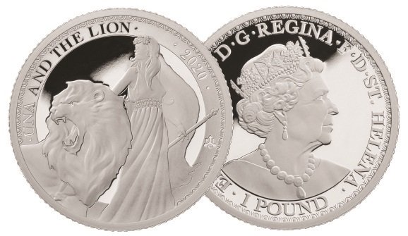 2022高い素材   純銀　シルバー　ウナ　ライオン　銀貨　セントヘレナ　2020 銀貨　99.9% 旧貨幣/金貨/銀貨/記念硬貨