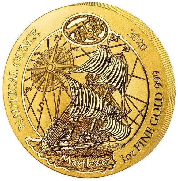 2020 ルワンダ メイフラワー 100フラン金貨 1オンス プルーフ 箱
