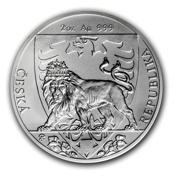 2020 ニウエ チェコのライオン 5ドル銀貨 2オンス クリアケース付き 新品未使用【特選】 - 野口コイン株式会社