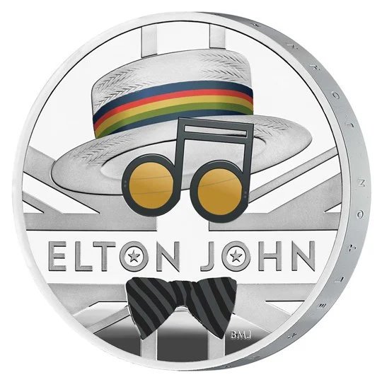 2020 イギリス ミュージックレジェンズ：エルトン・ジョン 2ポンド銀貨