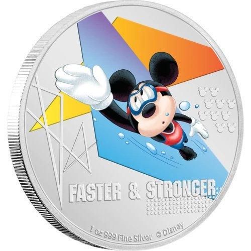 2020 ニウエ ディズニーミッキーマウス：より速く、より強く 2ドル銀貨 1オンス プルーフ 箱とクリアケース付き 新品未使用 【Proof】 -  野口コイン株式会社