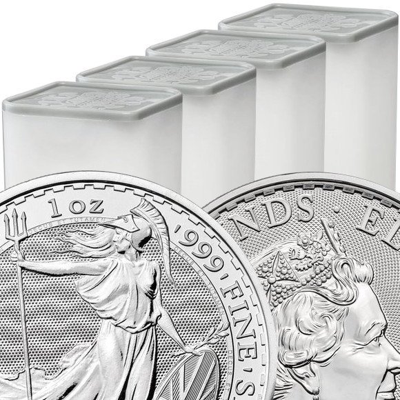 銀貨　2020イギリス ブリタニア銀貨 5枚セット