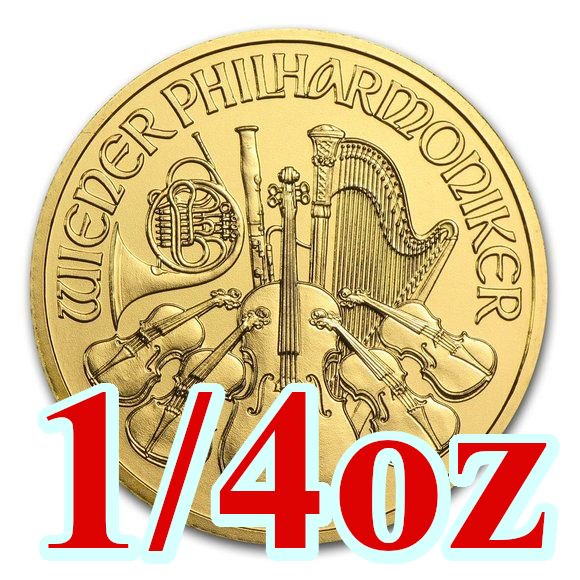 2015 オーストリア ウィーン金貨 1/4オンス（22.5mmクリアケース付き