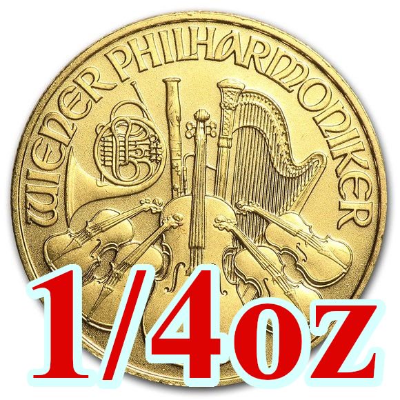 1996 オーストリア ウィーン金貨 1/4オンス（22.5mmクリアケース付き