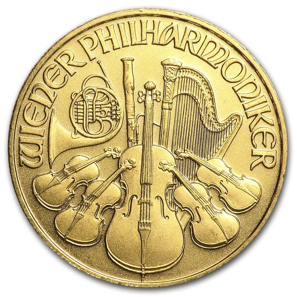 1996 オーストリア ウィーン金貨 1/4オンス（22.5mmクリアケース付き