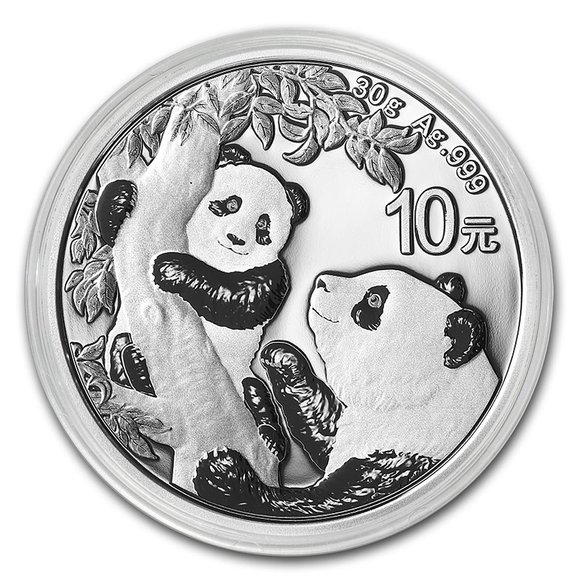 2021 30グラム 中国 パンダ銀貨 40mmクリアケース付き 新品未使用