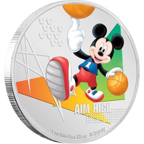 2020 ニウエ ディズニーミッキーマウス：高く狙え 2ドル銀貨 1オンス