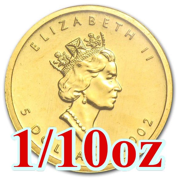 カナダ メイプルリーフ金貨 1/10オンス 1996年 - 美術品/アンティーク