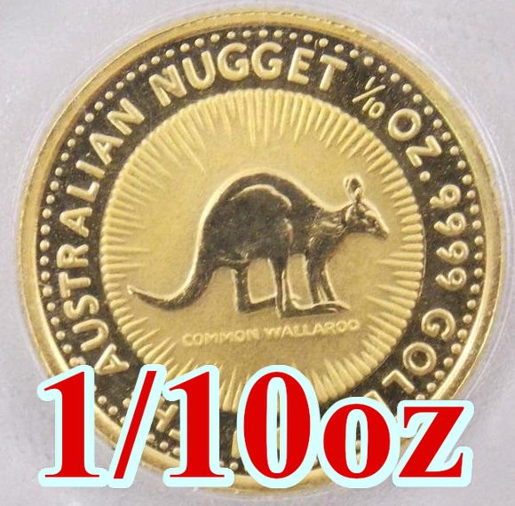 1992 オーストラリア、カンガルー金貨 1/10オンス クリアケース付き